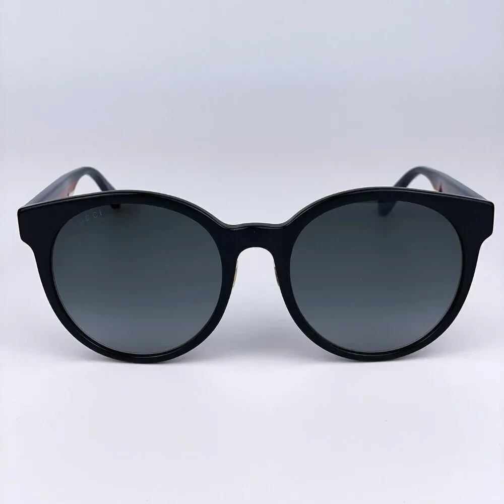 SALE! NEW Gucci GG0416SK LOGO 001 Black Grey Gradient Round Women Sunglasses - Picture 2 of 12